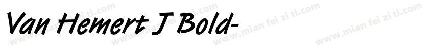 Van Hemert J Bold字体转换